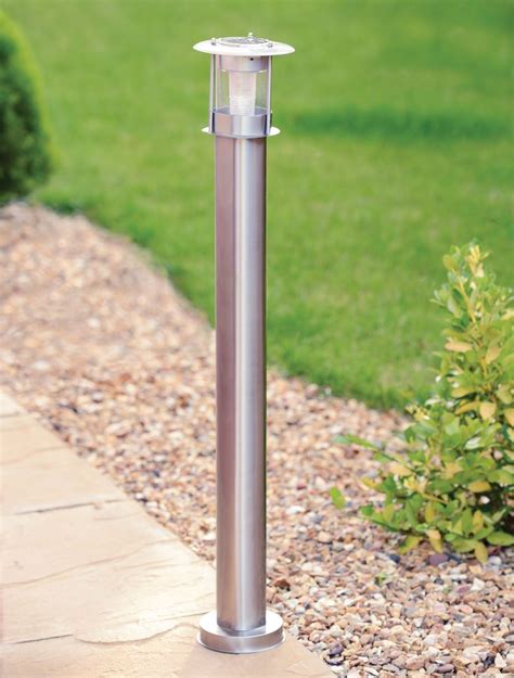 NEW STAINLESS STEEL 90CM OUTDOOR PATIO DRIVEWAY GARDEN LED SOLAR LAMP ...