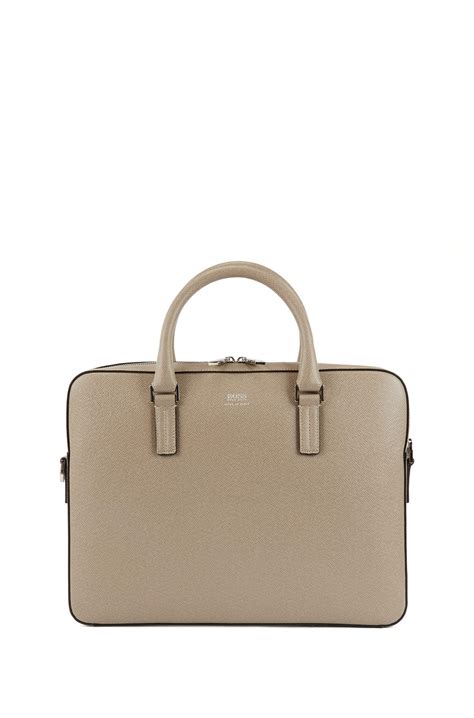 BOSS Signature Collection Document Case In Printed Palmellato Leather in Beige (Natural) for Men ...