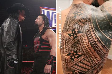 Roman Reigns shows off new back tattoo as WWE star reveals he wanted to ...