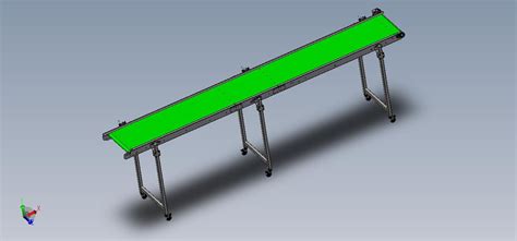 Conveyor belt on wheels 500x4250mm | 3D CAD Model Library | GrabCAD