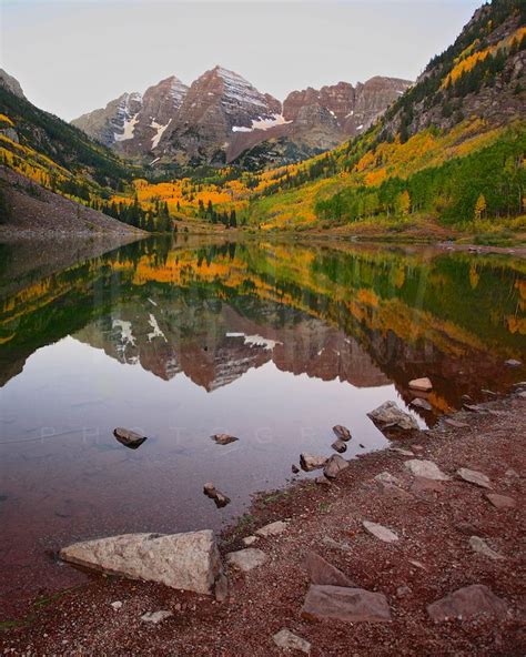 Maroon Bells Reflected Beautiful Scenery, Maroon Bells, Nature Scenes, Fall Colors, Reflection ...