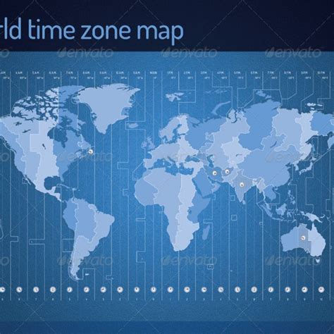 Time Zone Vector Map Time Zone Map, World Time Zones, Map Vector, Art Logo, Graphic Design Art ...
