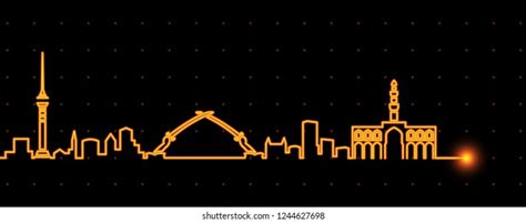 Baghdad Light Streak Skyline Stock Vector (Royalty Free) 1244627698 ...