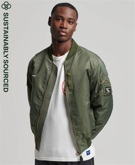 Men's - MA1 Bomber Jacket in Sage Green | Superdry IE