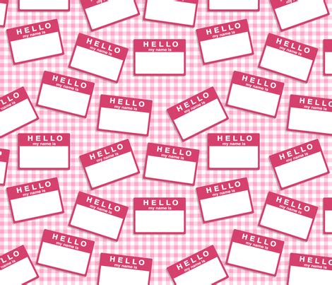 pink name badges fabric - weavingmajor - Spoonflower