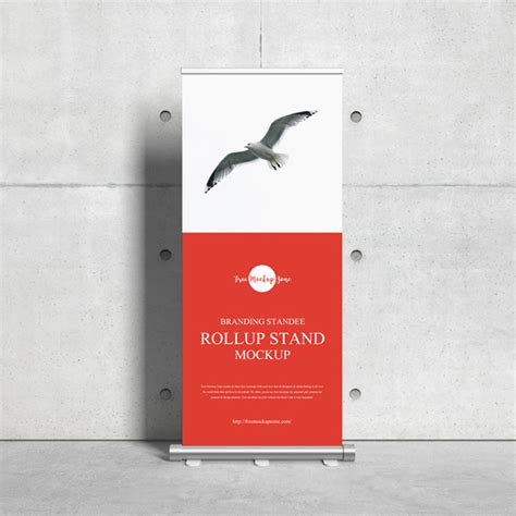 Free Branding Standee Roll Up Stand Mockup » CSS Author