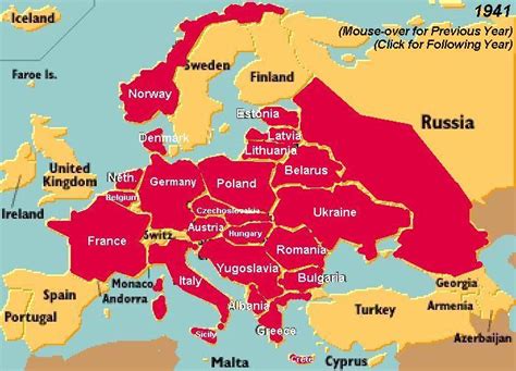 Map Of Europe Ww2