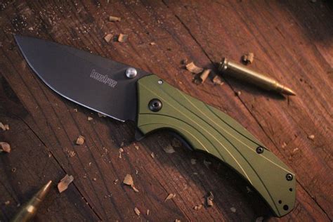 Kershaw Knockout 3.25" Assisted Opening Knife / Olive / Black ...