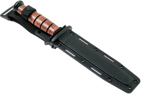 KA-BAR USMC 5017 plain edge, leather, plastic sheath | Advantageously shopping at Knivesandtools.com