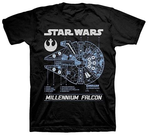 The Millennium Falcon S T Shirt 2804 | Jznovelty