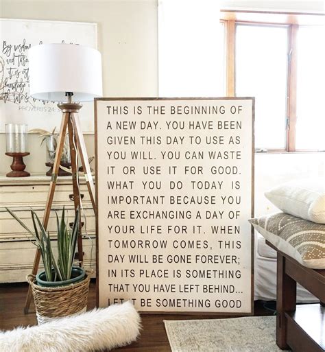 Large Wall Art / Home Decor / Signs / Wall Decor / Wall Hanging / Quotes to Live by / This is ...