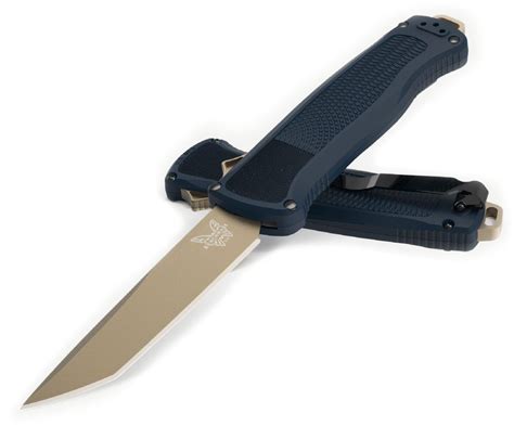 Benchmade Shootout Auto OTF Knife, CPM-CruWear Tanto Plain Edge FDE ...