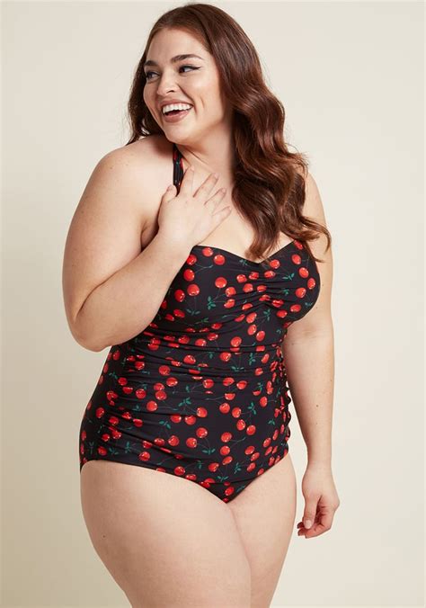 ModCloth Fruity Suity One-Piece Swimsuit in Black | Fruit Print Swimsuits | POPSUGAR Fashion Photo 4