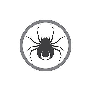 Spider Ilustration Logo Black White Spider Vector, Black, White, Spider PNG and Vector with ...