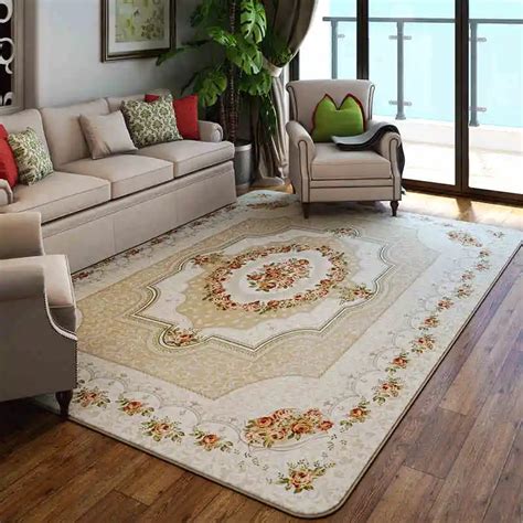 European Soft Coral Fleece Carpets Anti slipping Sofa Living Room ...