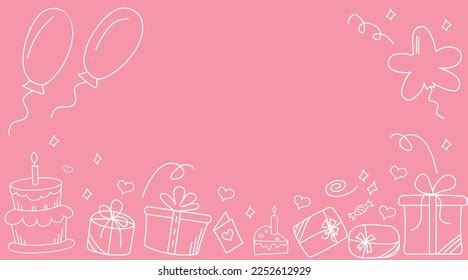 Happy Birthday Doodle Banner Vector Illustrations Stock Vector (Royalty Free) 2252612929 ...