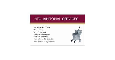 Janitorial Services Business Cards | Zazzle