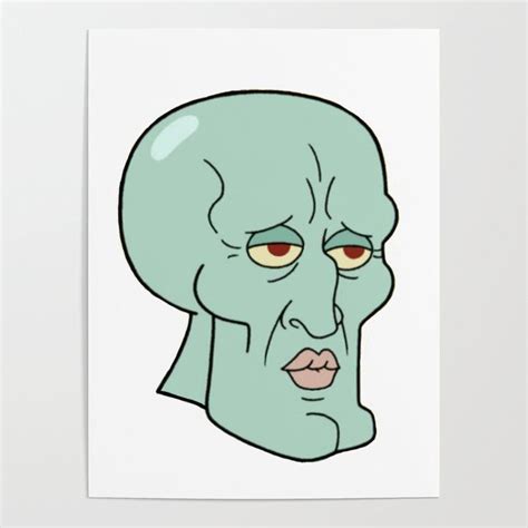 Handsome Squidward Poster by Handsome Squidward | Posters art prints, Canvas painting designs ...