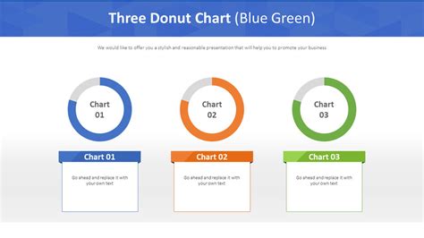 Three Donut Chart (Blue Green)|Doughnut