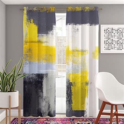 Best Grey And Yellow Blackout Curtains