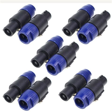 10pcs Compatible 4 pin Conductor Loud Speaker Cable End Plug Connector NL4FC USA - Walmart.com ...