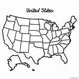 United States Map Coloring Page 8090 6433 sketch template