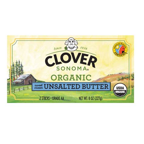 Clover Sonoma Organic Butter - Press Coverage Ready Product - Press Hook