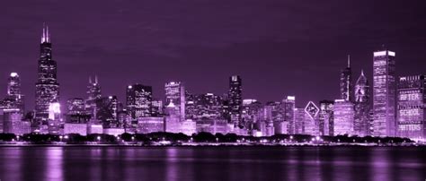 Chicago Skyline At Night Free Stock Photo - Public Domain Pictures