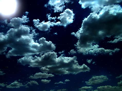 Download Blue Cloud Night Nature Sky HD Wallpaper