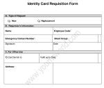 New Employee ID Card Request Form – Identity Card Application Format | HR Letter Formats