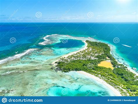 Caribbean Island Paradisiacal - Cayo Sombrero - Morrocoy Venezuela. Aerial View. Stock Photo ...