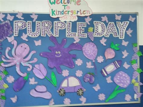 Pin by Akila kumar on Purple Day Bulletin board | Birthday crafts ...