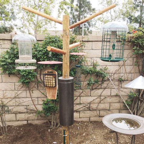 Large rustic wood platform bird feeder has 2 levels - Use as a hanging bird feeder or get ...