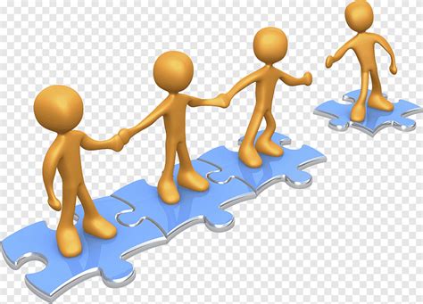 Four person reaching out and jigsaw puzzle illustration, Teamwork Team ...