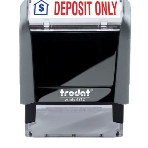 DEPOSIT ONLY 2-Color Trodat Stock Self-Inking Stamp - Winmark Stamp ...