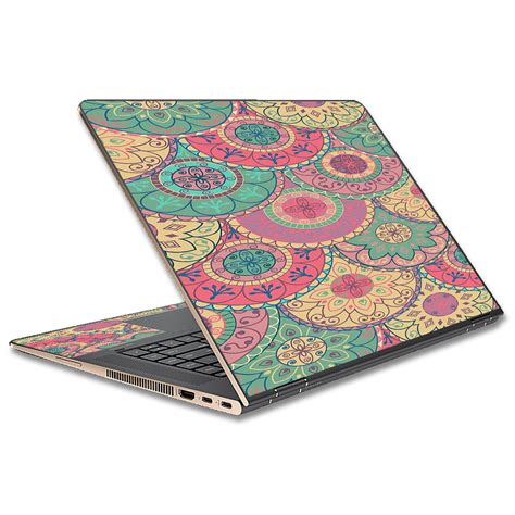 Skins Decals For Hp Spectre X360 13T 13.3" Laptop Vinyl Wrap / Circle Mandala Design Pattern ...