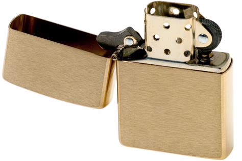 Zippo Classic 204-000243, Brushed Solid Brass, lighter | Advantageously shopping at ...