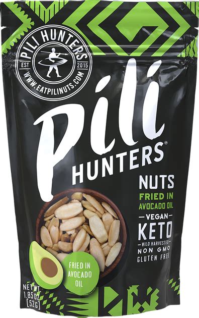 Pili Hunters Pili Nuts with Heart Healthy Avocado Oil.