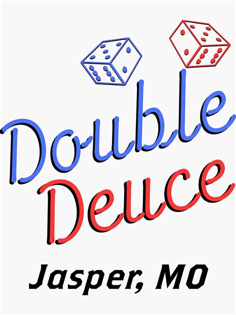 "Double Deuce" Sticker by PiperDownTees | Redbubble