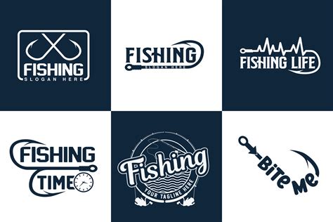 Stylish Fishing Typography Bundle, Fishing Logo Design, Fishing Logo ...