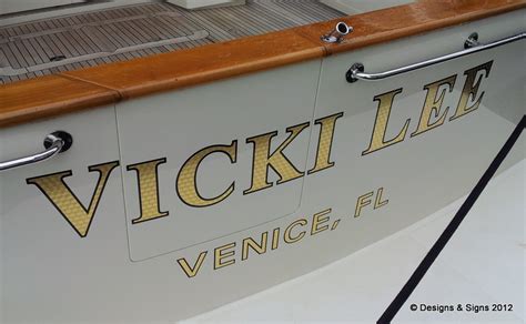 Gold Leaf Boat Lettering - Vicki Lee - Designs & Signs