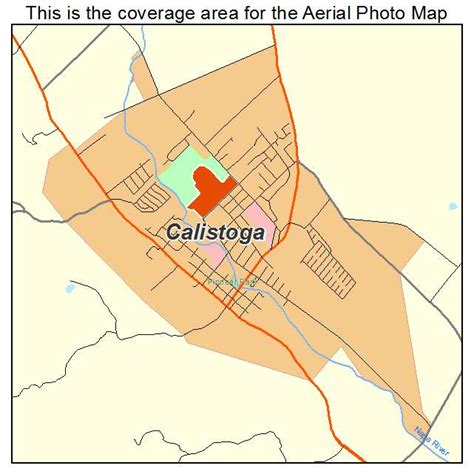 Aerial Photography Map of Calistoga, CA California