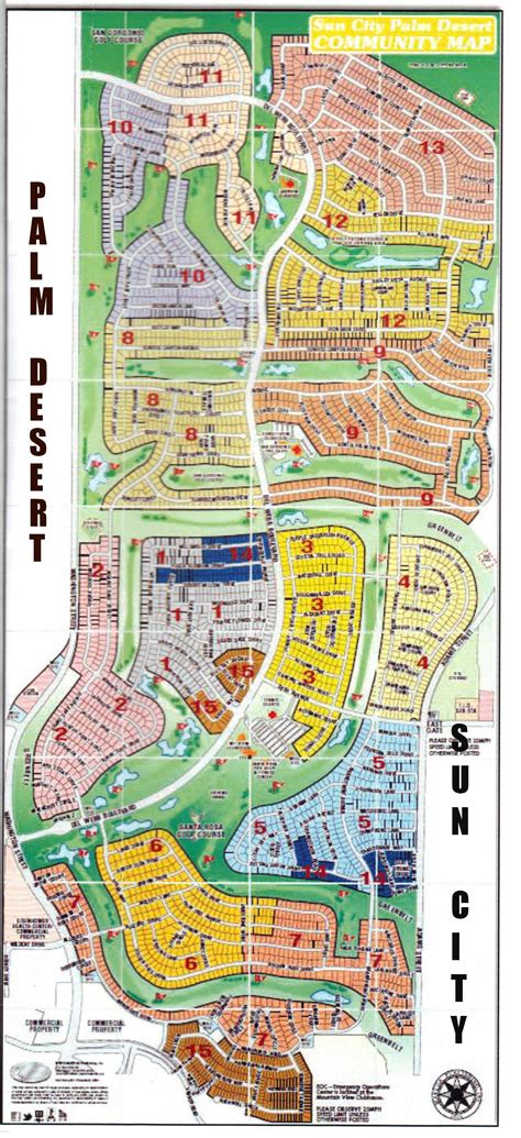 Sun City Palm Desert Map