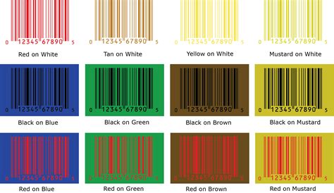 UPC Color Guide and free Color Combo PDF - Bar Code Graphics