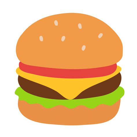 Cute cartoon hamburger PNG file 10252103 PNG