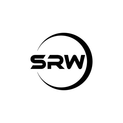 SRW letter logo design with white background in illustrator. Vector logo, calligraphy designs ...