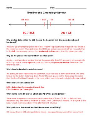 Fillable Online The years of Before Common Era (BCE) period are ... Fax Email Print - pdfFiller