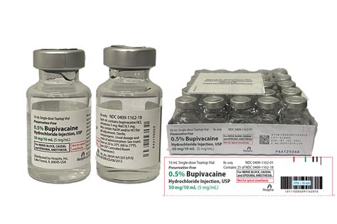 Bupivacaine HCl, Preservative Free 0.5%, 5 mg / mL Injection Single ...