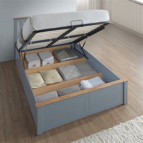 Happy Beds Grey Ottoman Storage Bed, Phoenix Stone Grey W... https://www.amazon.co.uk/dp ...