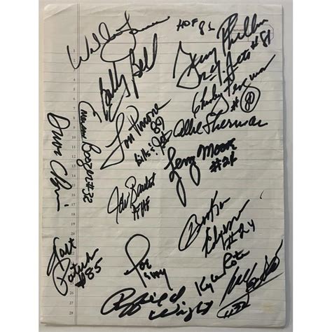 NFL - Autographed Sheet (3 Hall Of Famers) - Beatle Memories